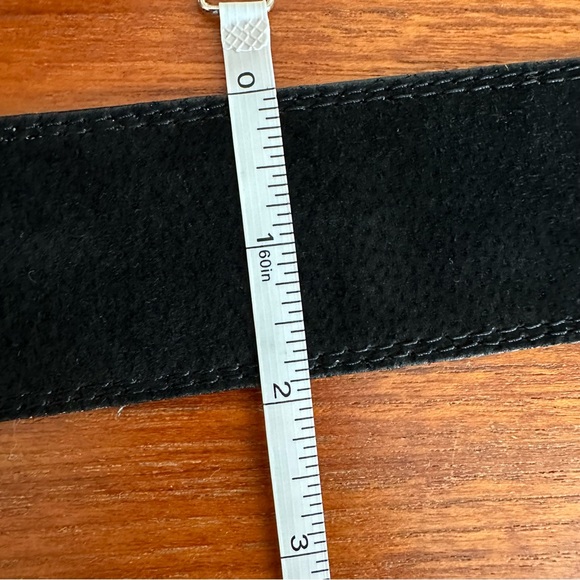 SOLD Vintage Black Suede Belt S/M - Picture 3 of 8